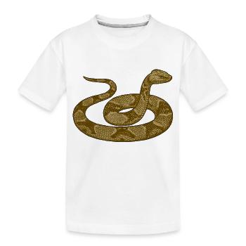 Angry Snake - Kids' Premium Organic T-Shirt - white - Front