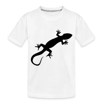 Gecko - Kinder Premium Bio T-Shirt - Weiß - Vorne