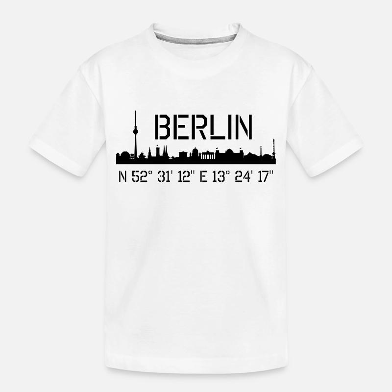 Berlin Coordinates: N 52 ° 31 '12' 'E 13 ° 24' 17 '' - Kids' Premium Organic T-Shirt - white