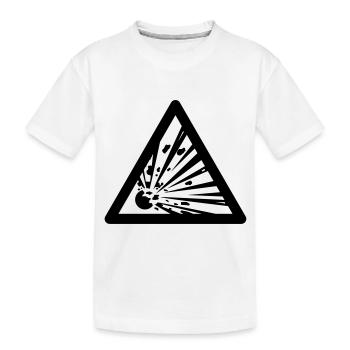Symbole de danger - Explosifs - T-shirt bio Premium Enfant - blanc - Devant