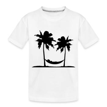haengematte île soleil palme chill détendu ent - T-shirt bio Premium Enfant - blanc - Devant