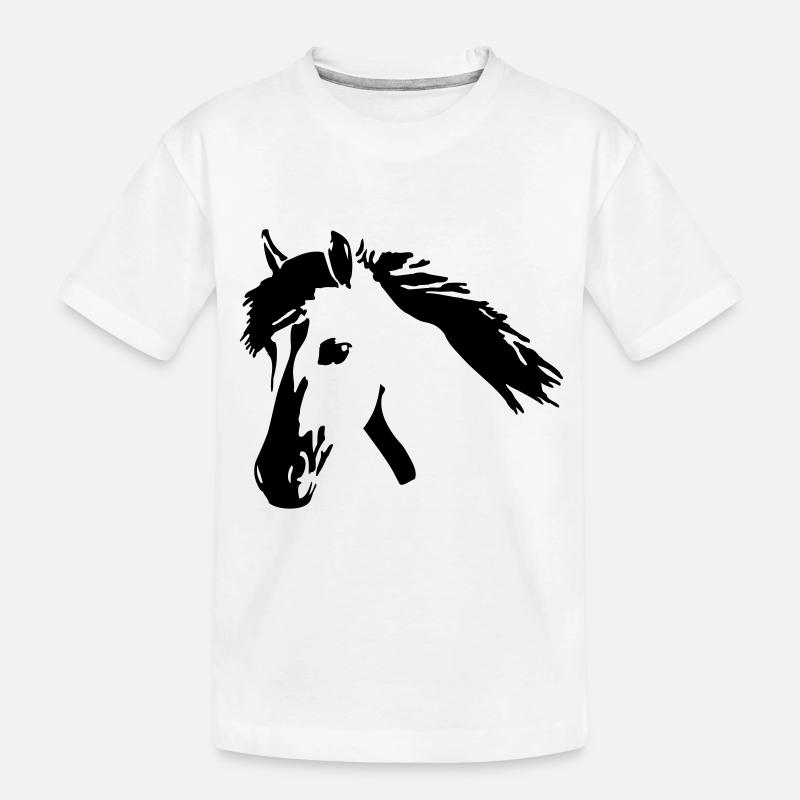 Wildpferd - Kinder Premium Bio T-Shirt - Weiß