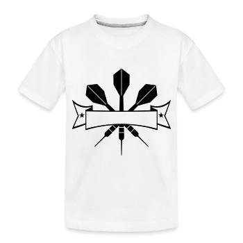 jouer aux fléchettes club club lancer dart flèche sport - T-shirt bio Premium Enfant - blanc - Devant