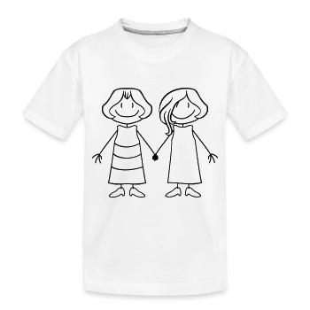 team freundin 2 freunde schwestern geschwister les - Kinder Premium Bio T-Shirt - Weiß - Vorne