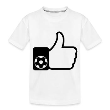 Wie beim Fußball - Kinder Premium Bio T-Shirt - Weiß - Vorne