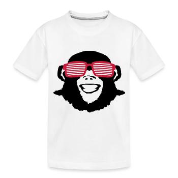 monkey_shades_op2 - Kinder Premium Bio T-Shirt - Weiß - Vorne