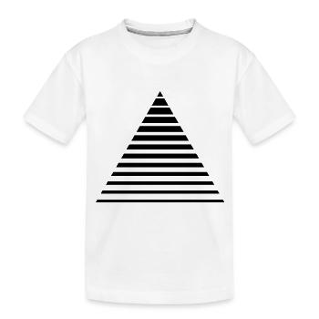 Dreieck aus Linien - Kinder Premium Bio T-Shirt - Weiß - Vorne