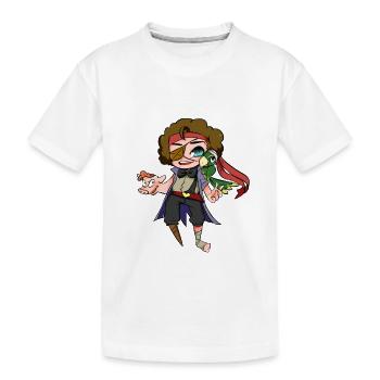 Pig-Pirate - Kinder Premium Bio T-Shirt - Weiß - Vorne