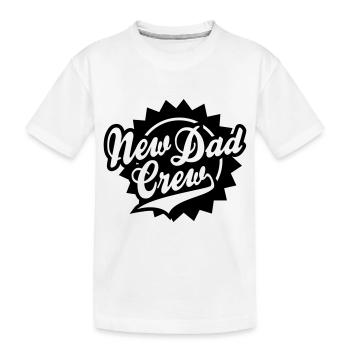 Nouveau papa Crew Shield design - T-shirt bio Premium Enfant - blanc - Devant