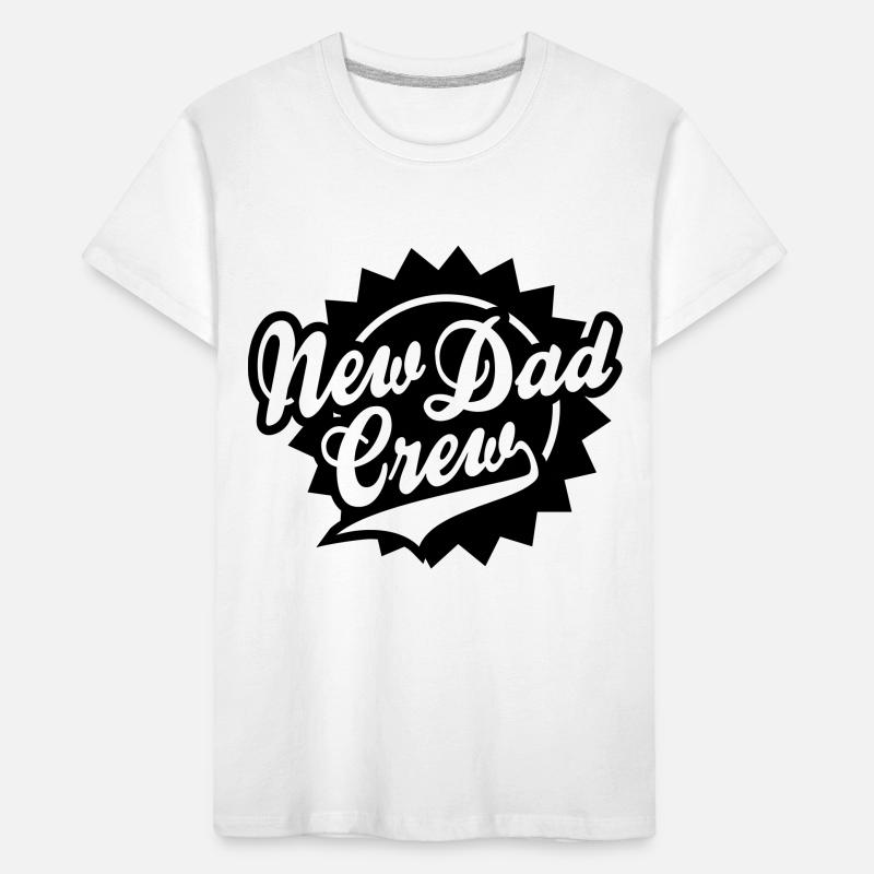 New Dad Crew Shield Design Kinder Premium Bio T-Shirt