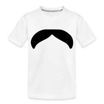 Beard moustache moustache mustache 1c. - Kids' Premium Organic T-Shirt - white - Front
