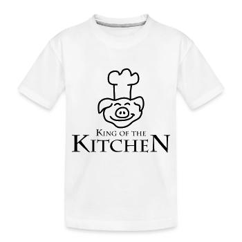 King Of The Kitchen - Kinder Premium Bio T-Shirt - Weiß - Vorne