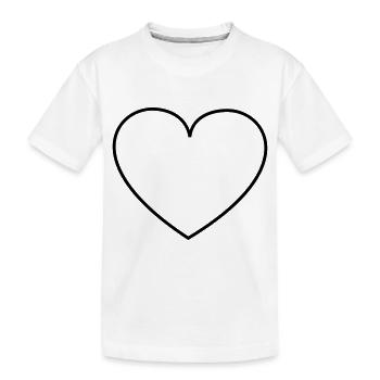 Kontur Herz - Kinder Premium Bio T-Shirt - Weiß - Vorne