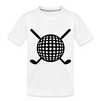 Golfball-Club - Kinder Premium Bio T-Shirt - Weiß - Vorne
