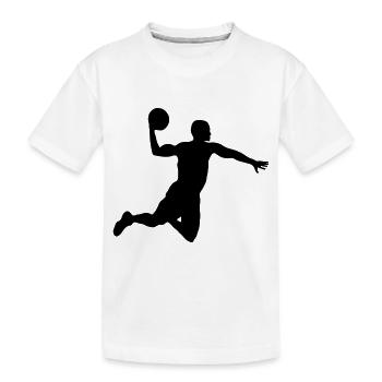 basketball - Kids' Premium Organic T-Shirt - white - Front