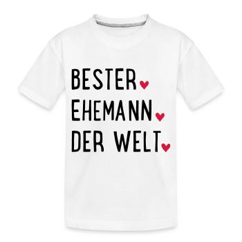 Meilleur mari du monde - T-shirt bio Premium Enfant - blanc - Devant