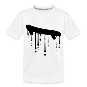 skateboard gouttes graffiti conception skater saut s - T-shirt bio Premium Enfant - blanc - Devant