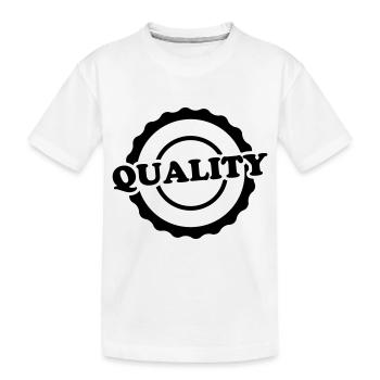 Cool Quality Design - Kids' Premium Organic T-Shirt - white - Front