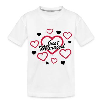 Just Married Design - Kids' Premium Organic T-Shirt - white - Front