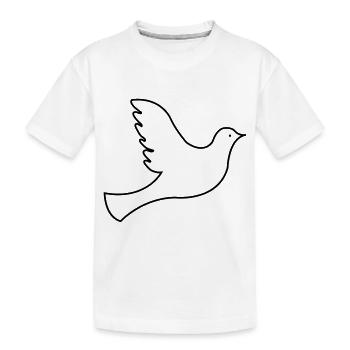 taube1 - Kinder Premium Bio T-Shirt - Weiß - Vorne
