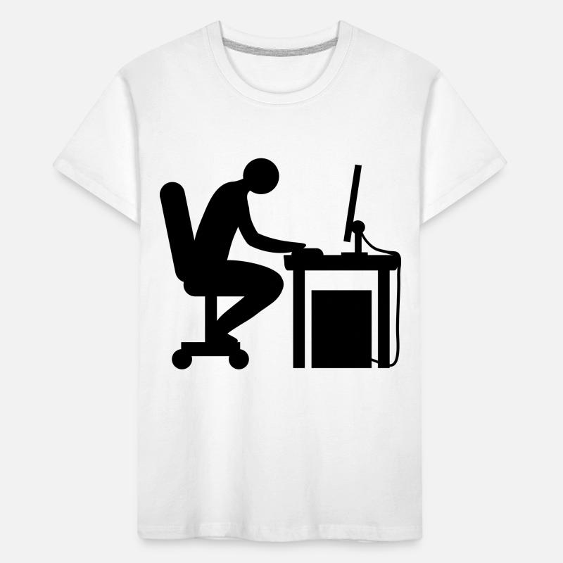 Computer Schreibtisch Nerd Kinder Premium Bio T-Shirt