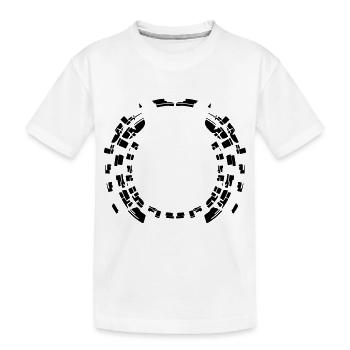 Modèle de frontière cercle rond cadre - T-shirt bio Premium Enfant - blanc - Devant