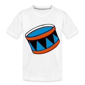 drums - Trommel - Kinder Premium Bio T-Shirt - Weiß - Vorne