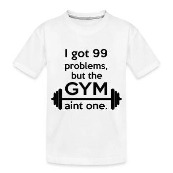 Gym - Kids' Premium Organic T-Shirt - white - Front