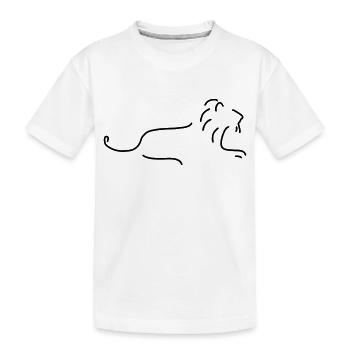 löwe mit mähne - Kinder Premium Bio T-Shirt - Weiß - Vorne