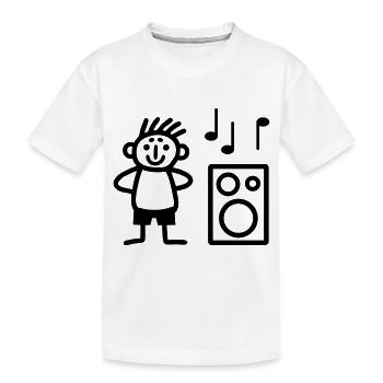 Lautsprecher Boxen - Kinder Premium Bio T-Shirt - Weiß - Vorne