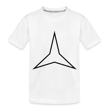 stern 3 zacken - Kinder Premium Bio T-Shirt - Weiß - Vorne
