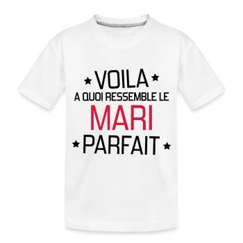 Marriage Wedding Husband Mari Love Mariage Ehemann - Kids' Premium Organic T-Shirt - white - Front