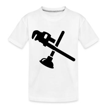 Klempner - Kinder Premium Bio T-Shirt - Weiß - Vorne