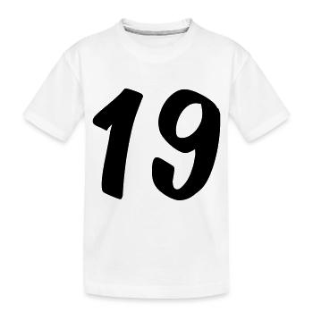 19 - Kinder Premium Bio T-Shirt - Weiß - Vorne