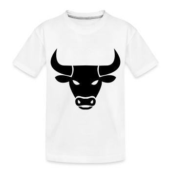 stier_001 - Kids' Premium Organic T-Shirt - white - Front