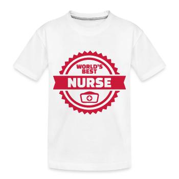 Krankenschwester - Kinder Premium Bio T-Shirt - Weiß - Vorne