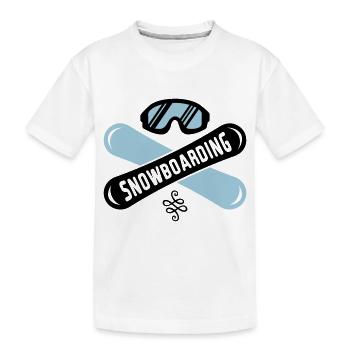 snowboarding boards - Kinder Premium Bio T-Shirt - Weiß - Vorne