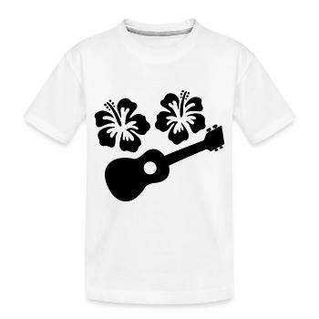 ukulele - Kinder Premium Bio T-Shirt - Weiß - Vorne
