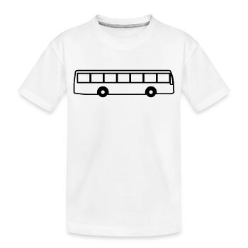 bus - Kinder Premium Bio T-Shirt - Weiß - Vorne