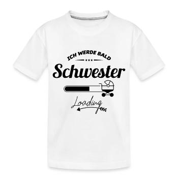 ich werde bald Schwester - Kinder Premium Bio T-Shirt - Weiß - Vorne