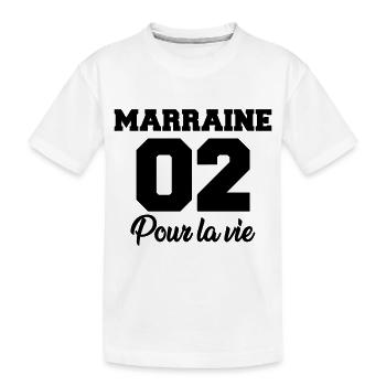 marraine 02 pour la vie - Kids' Premium Organic T-Shirt - white - Front