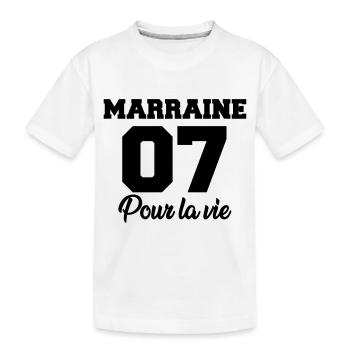 marraine 07 pour la vie - Kids' Premium Organic T-Shirt - white - Front