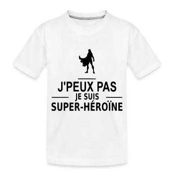 j'peux pas je suis super-héroine - T-shirt bio Premium Enfant - blanc - Devant