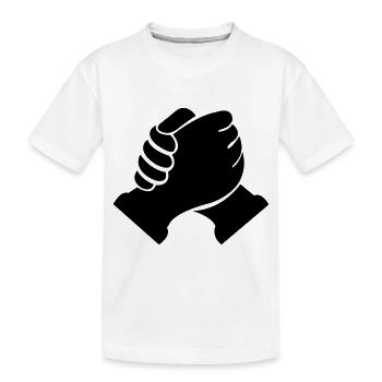 haende - Kinder Premium Bio T-Shirt - Weiß - Vorne