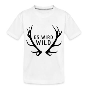 es wird wild - Kinder Premium Bio T-Shirt - Weiß - Vorne
