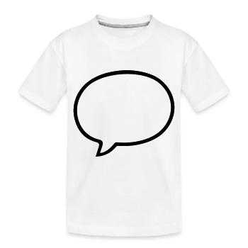 Speech bubble comic design - Kids' Premium Organic T-Shirt - white - Front