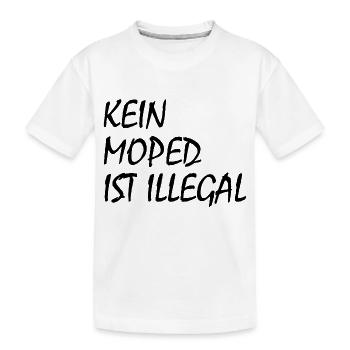 kein moped ist illegal - Kinder Premium Bio T-Shirt - Weiß - Vorne
