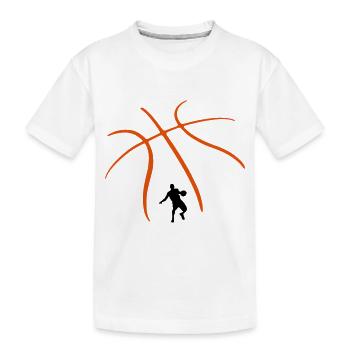 Basketball - Kinder Premium Bio T-Shirt - Weiß - Vorne