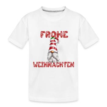 Wichtel Figur Frohe Weihnachten Weihnachtswichtel - Kinder Premium Bio T-Shirt - Weiß - Vorne