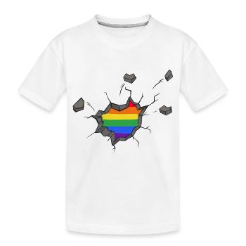 lgbt pride love rules human gender pan queer lgbtq - Kids' Premium Organic T-Shirt - white - Front